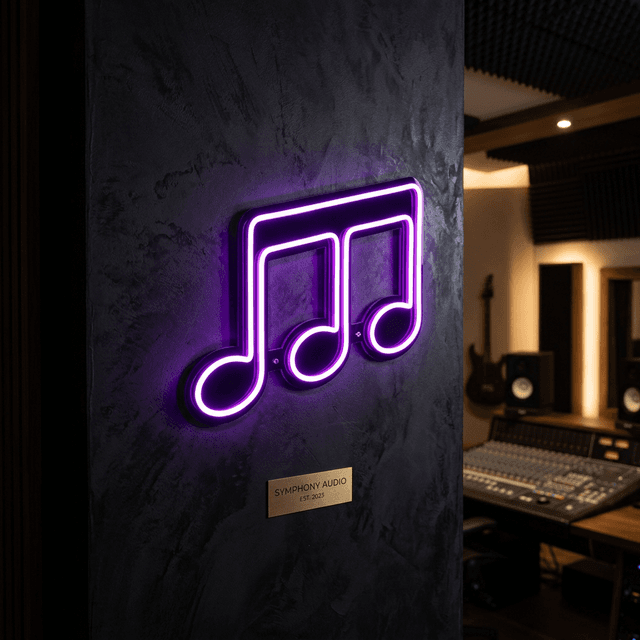 Studio Musique Logo Néon
