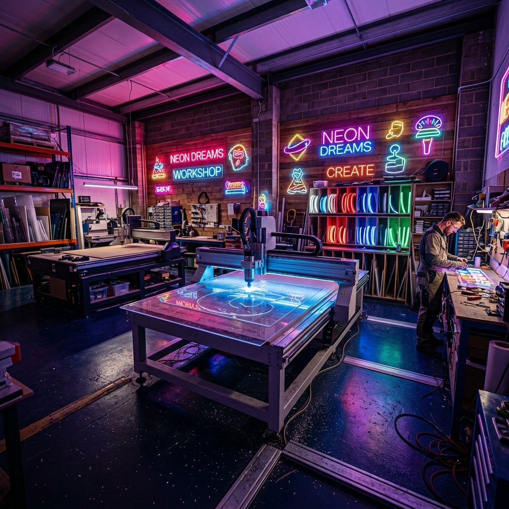 Atelier de fabrication CNC Néon